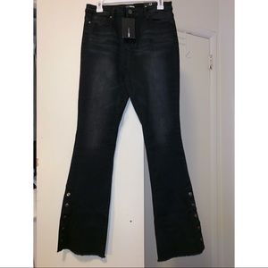 Black High Waist Flare Jeans